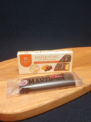 Марципановые палочки запеченные в темном шоколаде, 50 гр