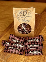 Марципановые конфеты в темном шоколаде со вкусом бренди, 300 гр