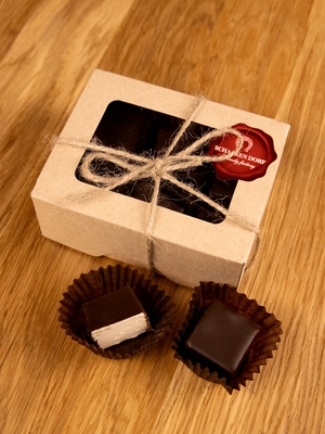 Шоколадные конфеты "Птичье молоко" в темном шоколаде , 100 гр