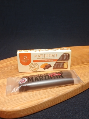 Марципановые палочки запеченные в темном шоколаде, 50 гр