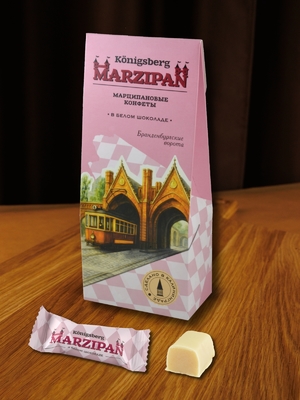 Марципановые конфеты в белом шоколаде, 135 гр